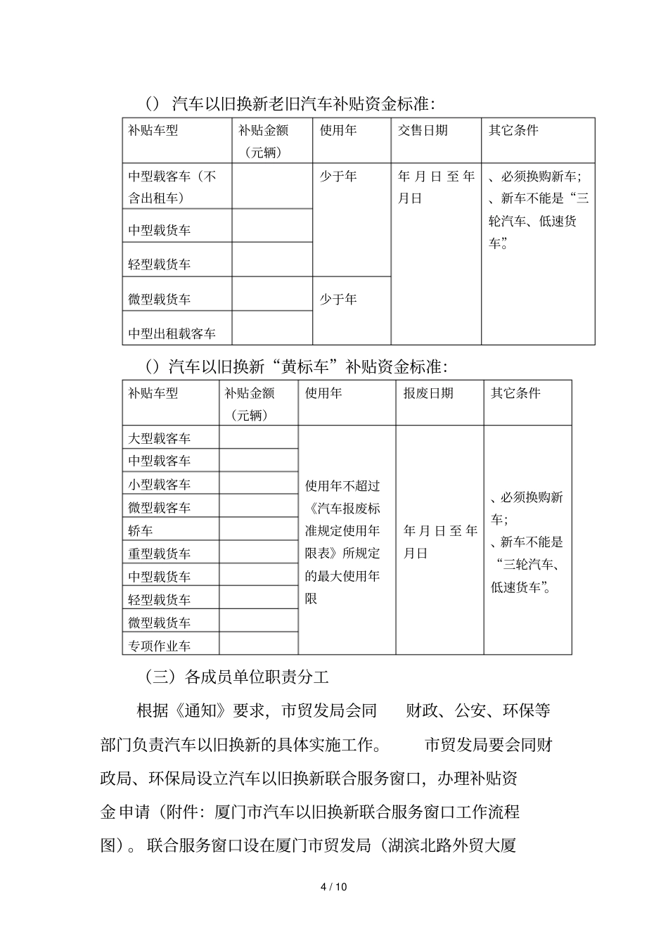 厦门开展汽车以旧换新工作实施方案_第3页