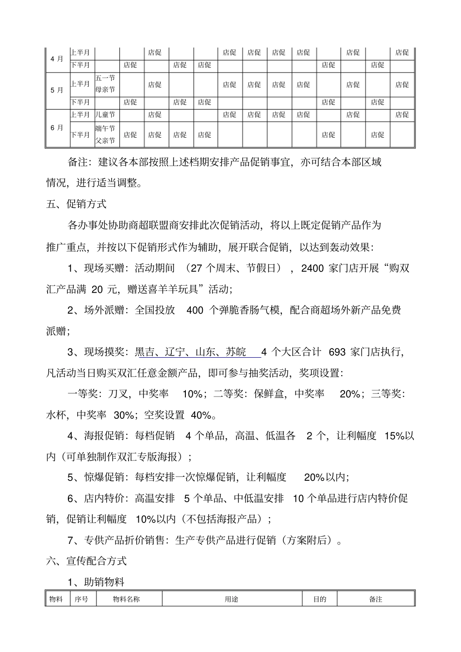 双汇商超促销策划方案_第3页