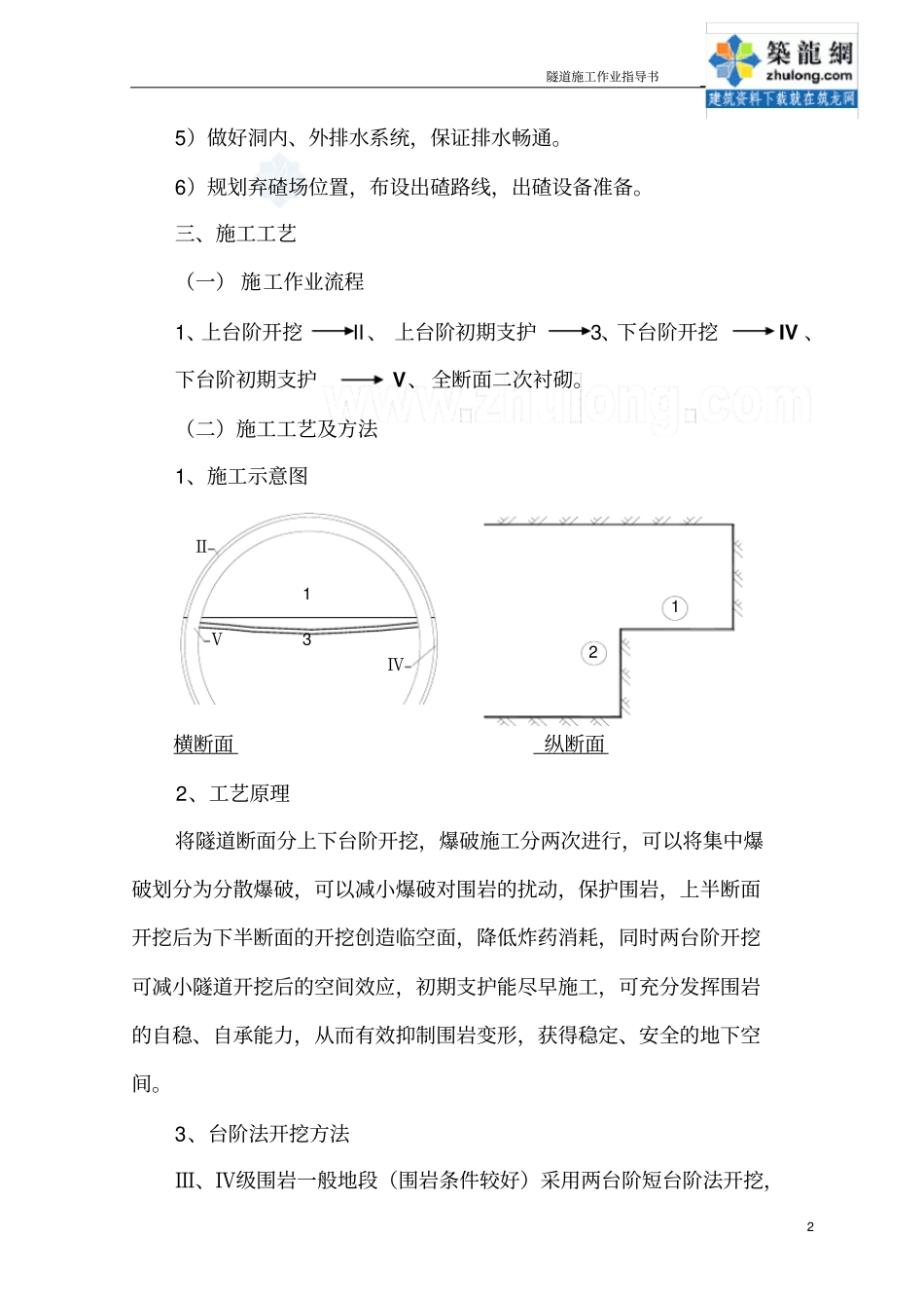 双线隧道台阶法施工作业指导书secret简介_第2页