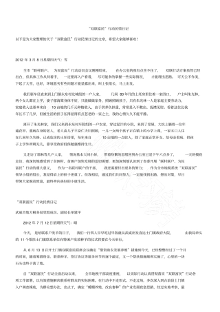 双联富民行动民情日记