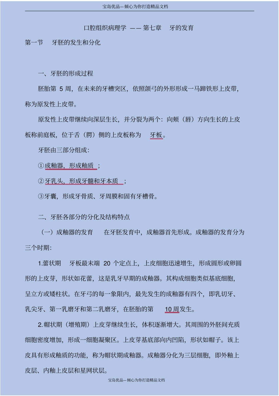 口腔组织病理学—牙的发育_第2页