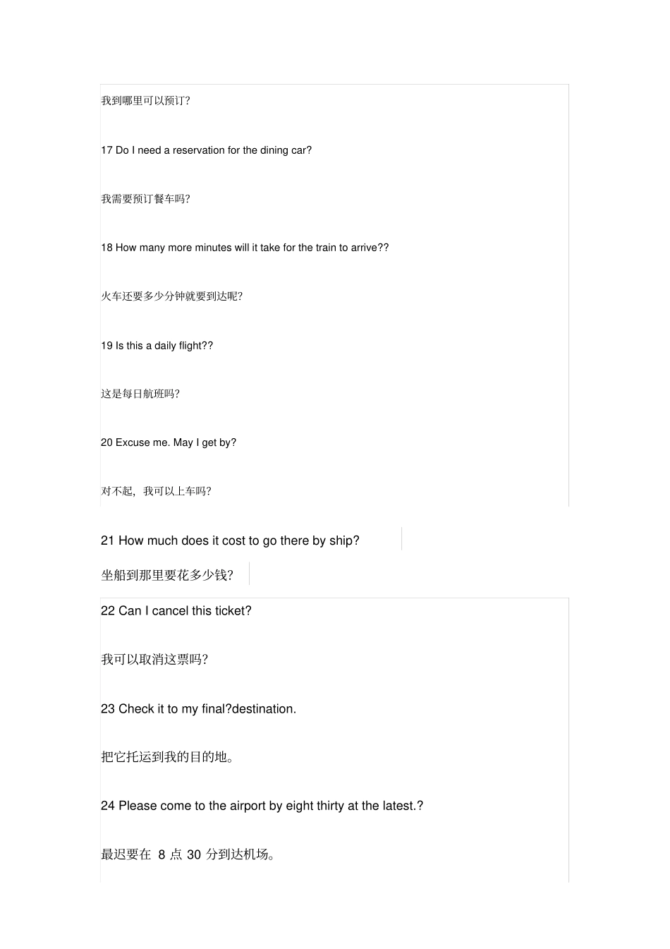 句商务英语口语必背_第3页