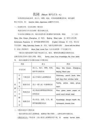 可数不可数名词讲解与练习Tina