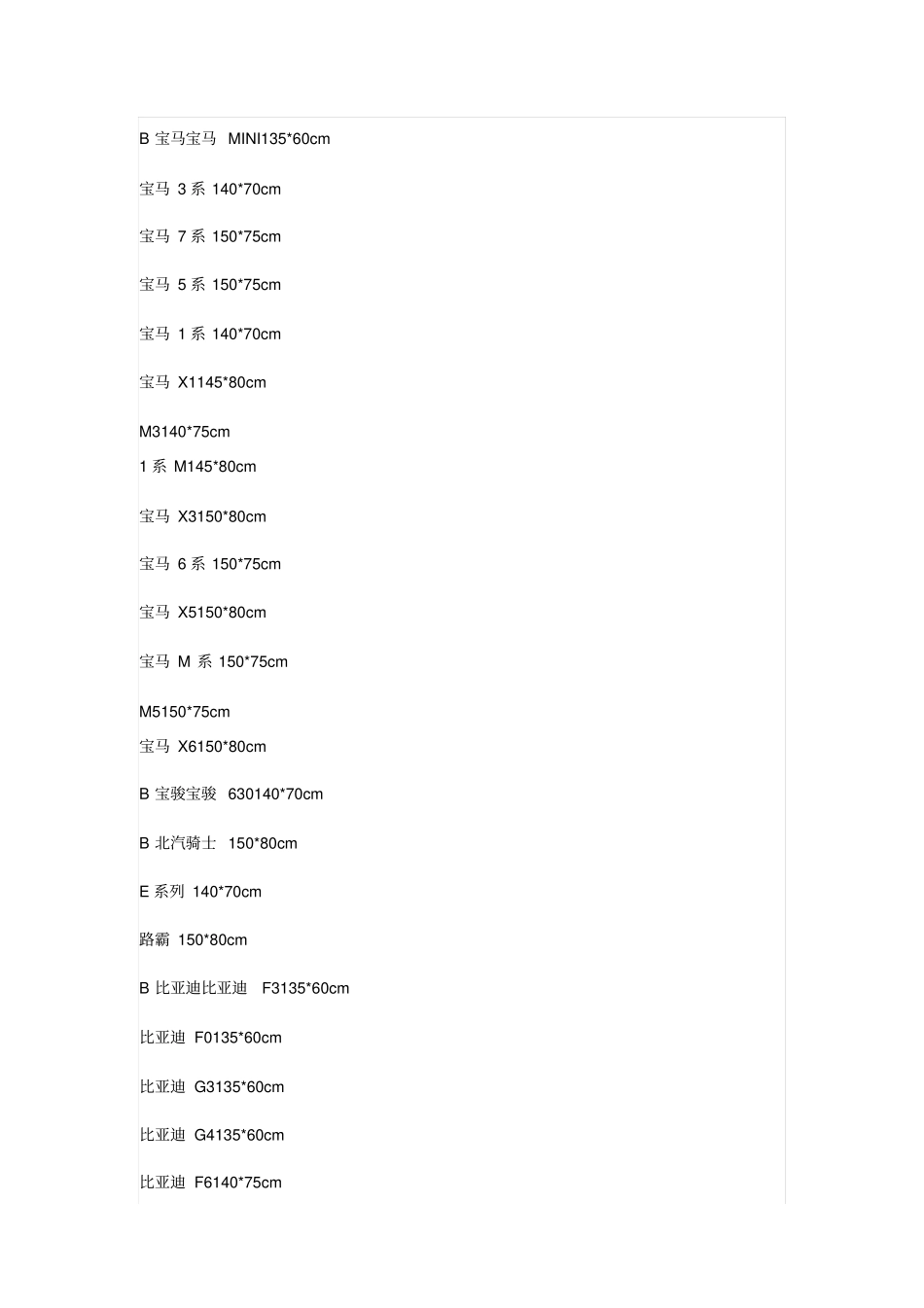 史上最全的汽车前挡玻璃尺寸讲解_第2页