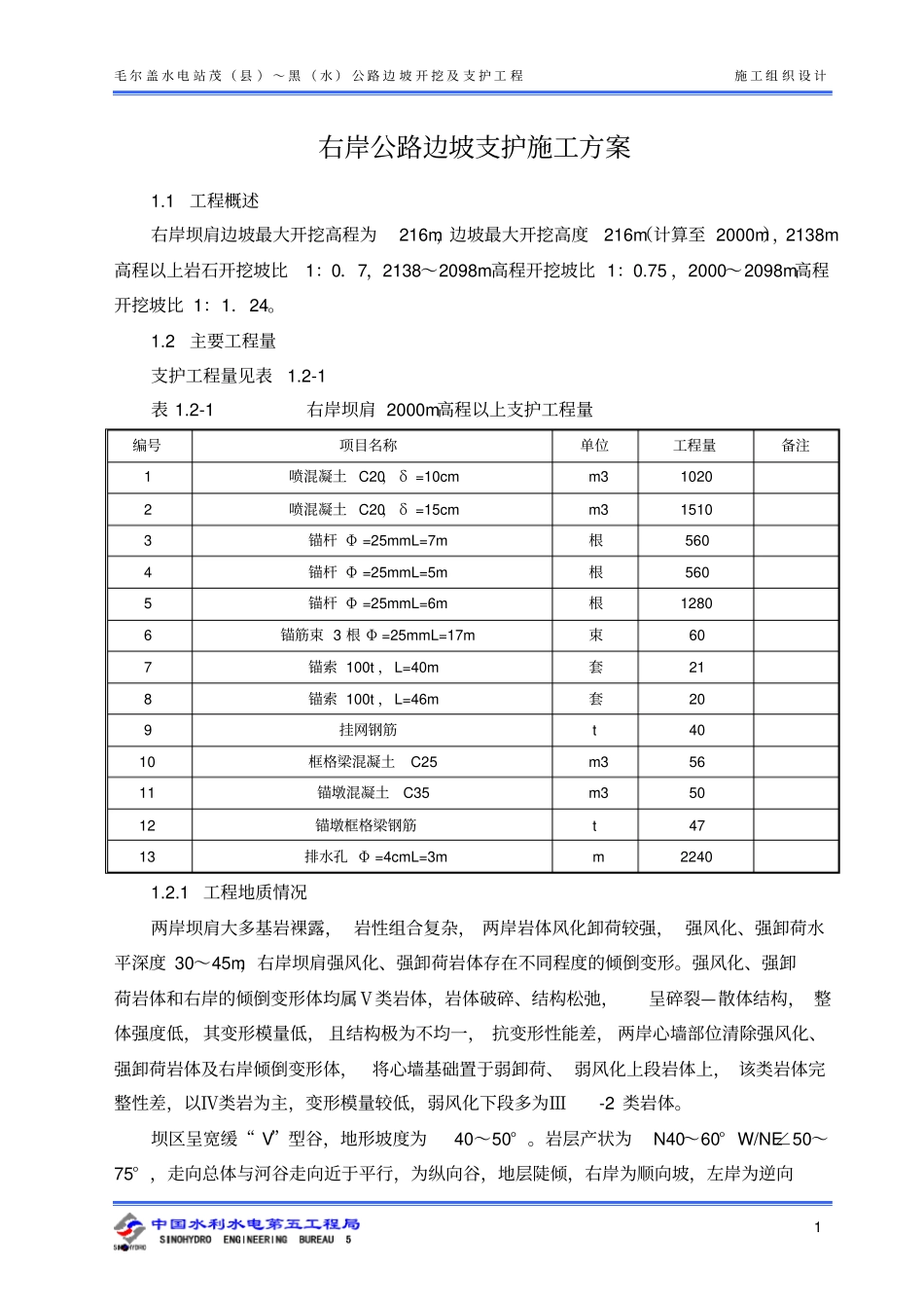 右坝肩边坡支护方案讲解_第1页