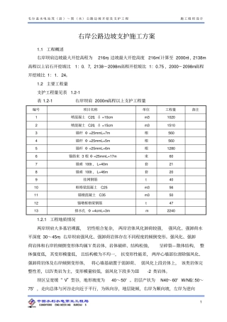 右坝肩边坡支护方案讲解
