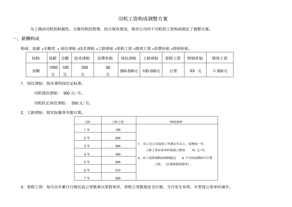 司机工资构成方案201115_第1页