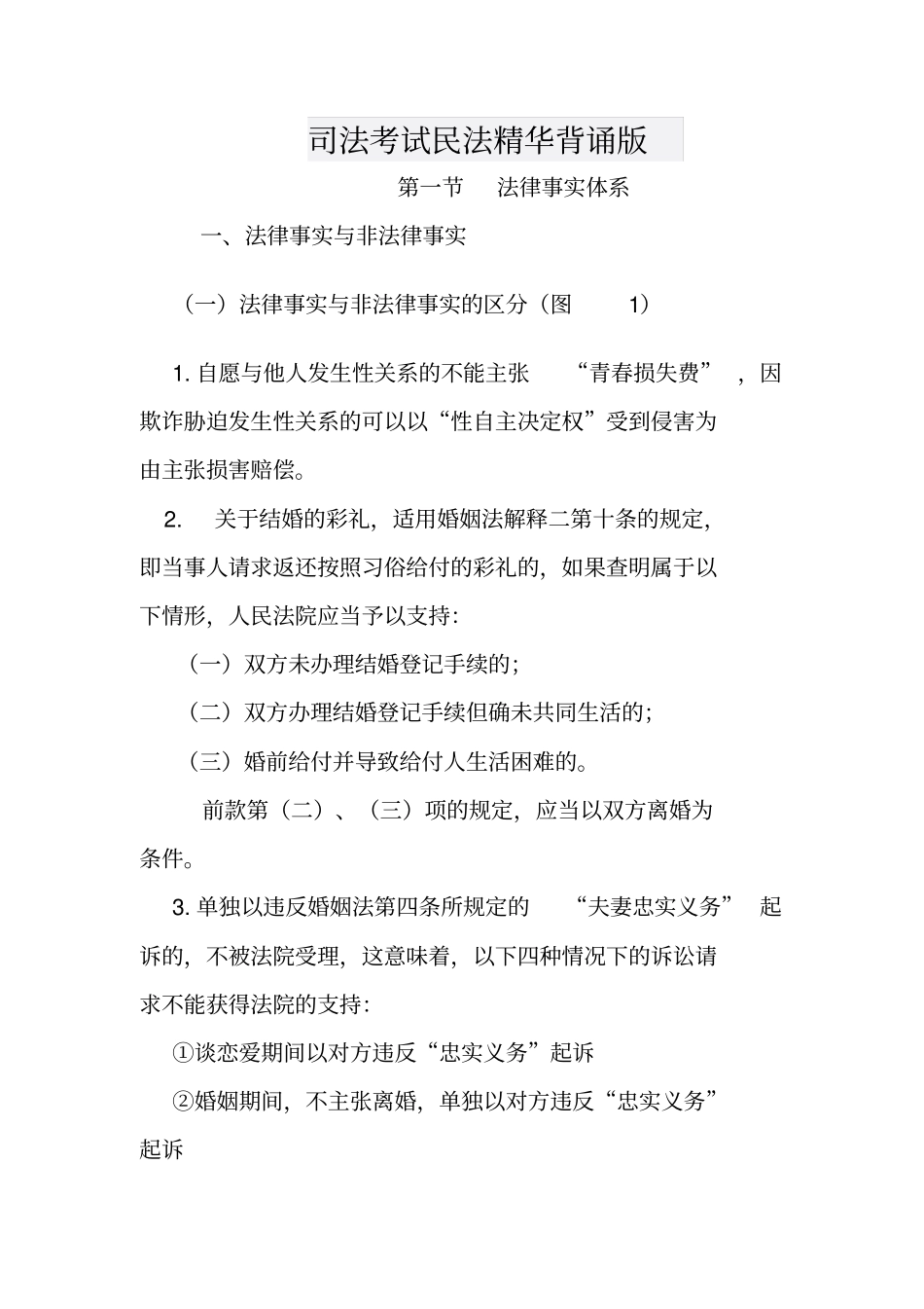 司法考试民法精华背诵版_第1页