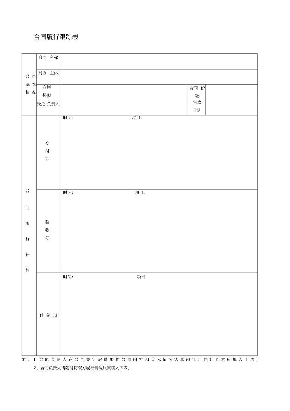 合同履行跟踪表_第1页