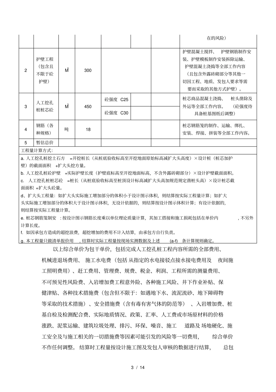 合同范本人工挖孔桩_第3页