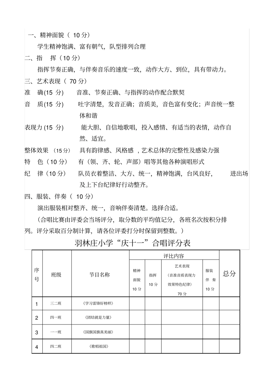 合唱比赛评分表及评分标准_第2页
