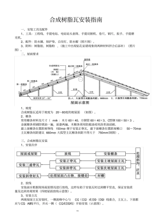 合成树脂瓦安装指引