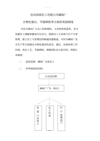 合理化建议奖励制度