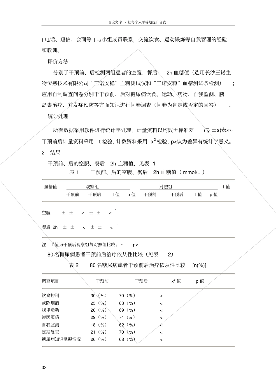 同伴教育对糖尿病患者进行健康教育的影响_第3页