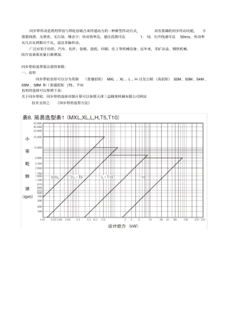 同步带轮选型方法