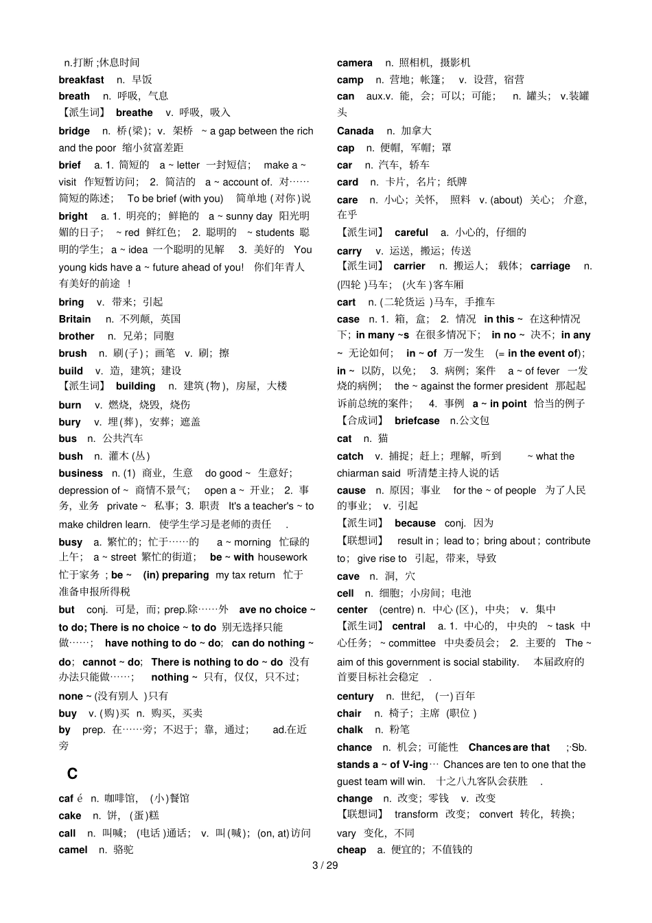 同等学力硕士英语必背词汇_第3页