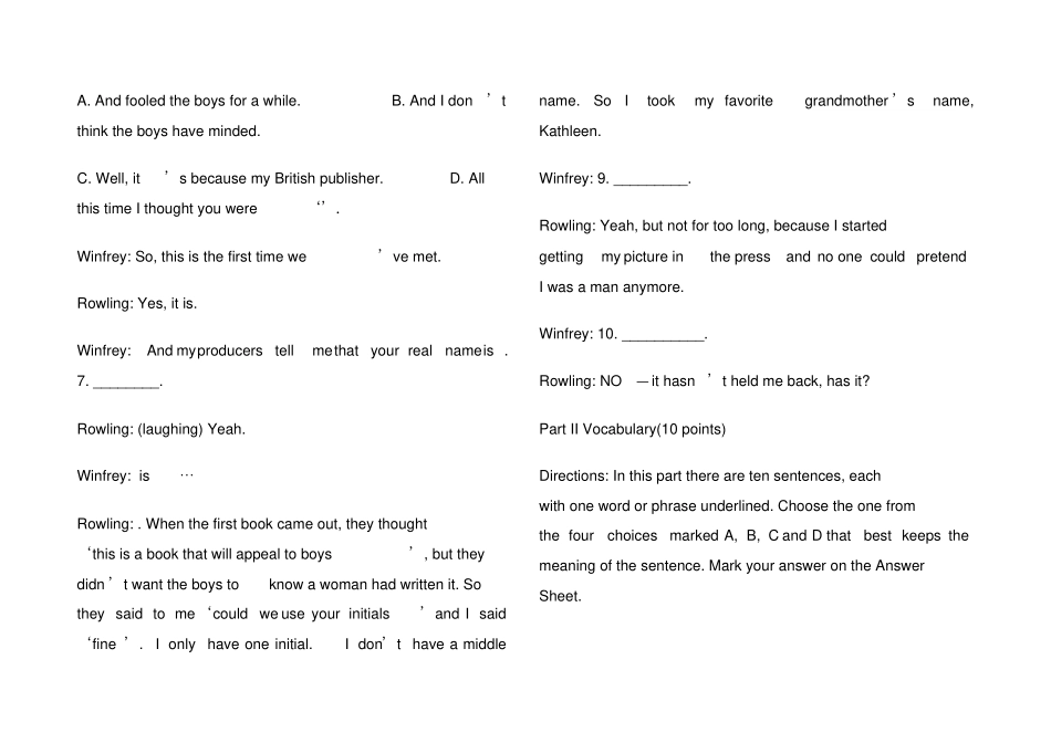 同等学力英语真题及答案_第3页