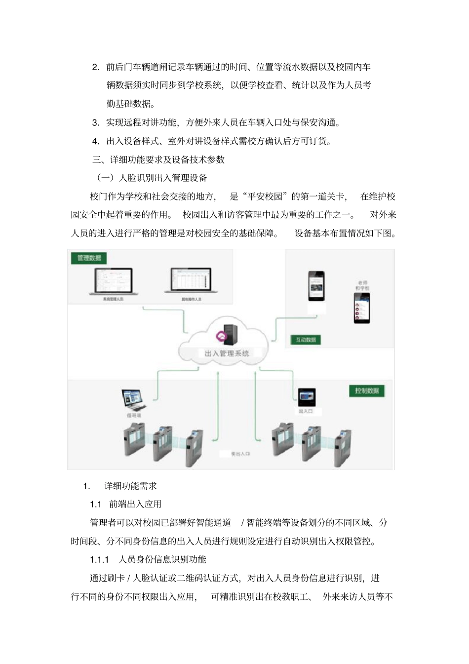 后门车闸以及前后门人脸识别通道建设方案_第2页