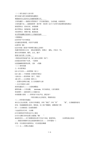 吴娟茹商务沟通技巧笔记