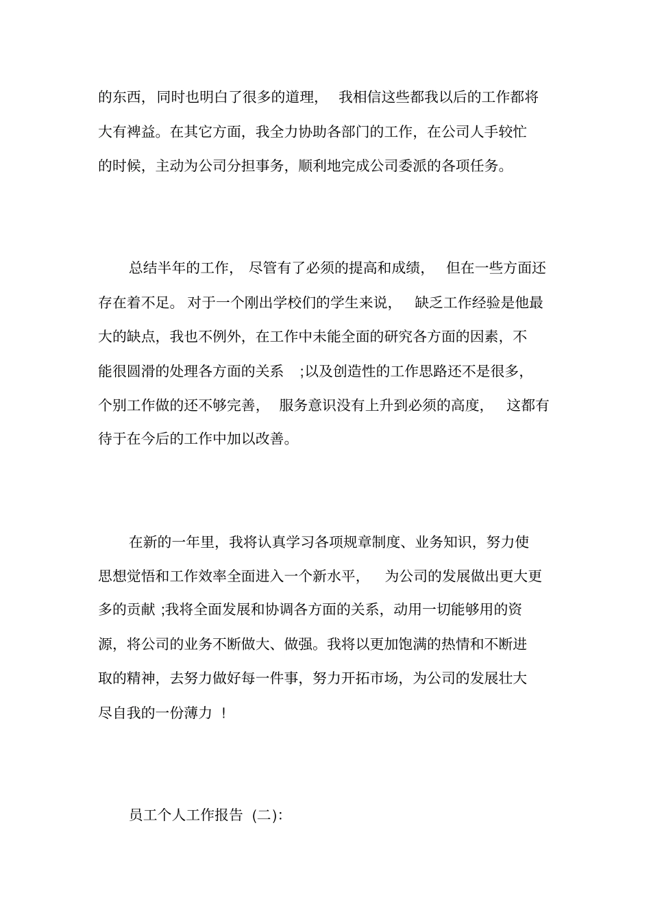 员工个人工作报告_第3页