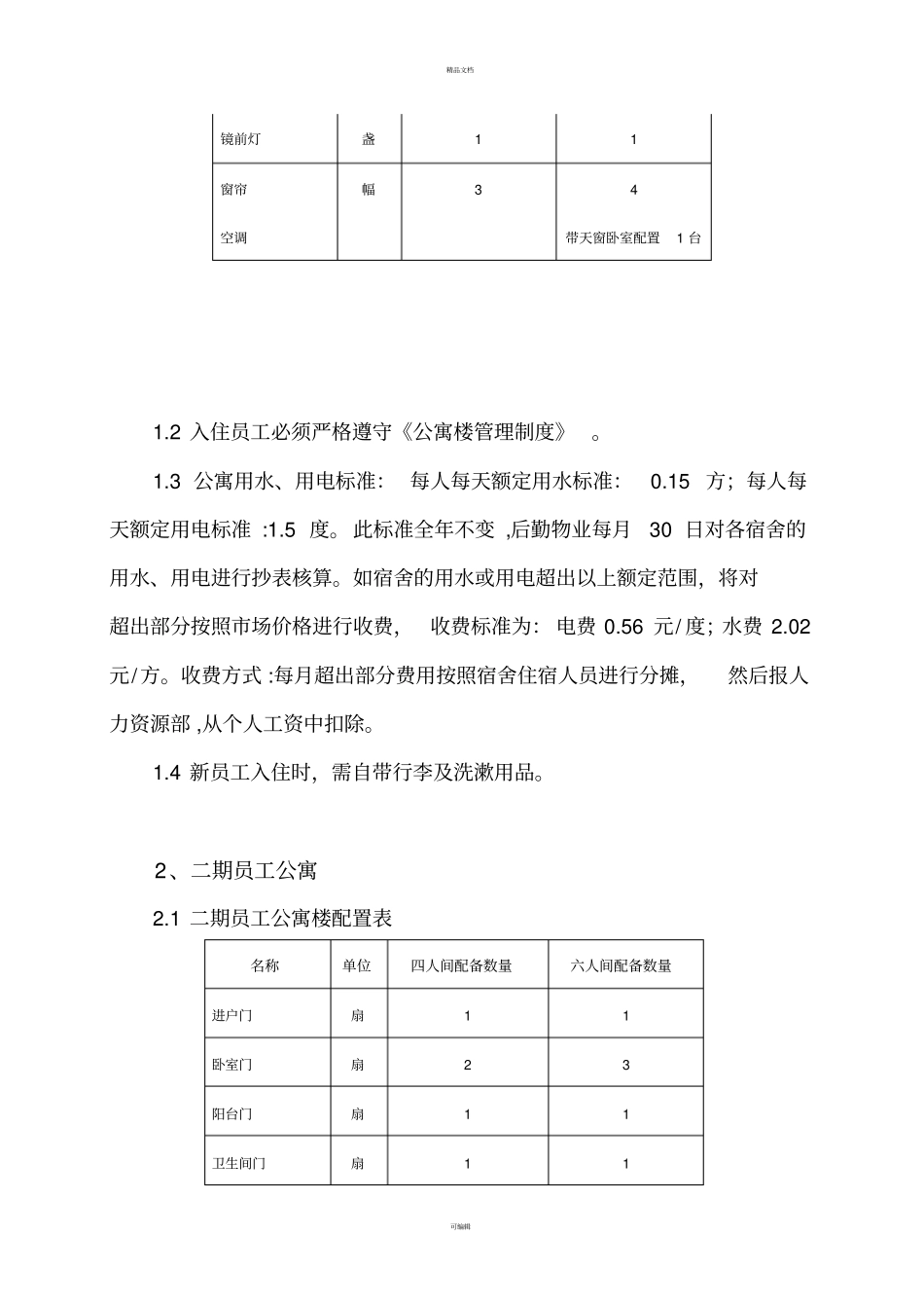 员工住宿标准_第3页
