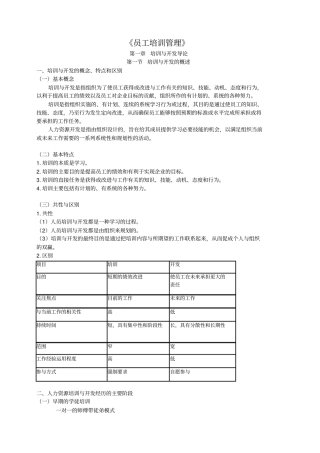 员工培训与开发