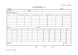 员工培训计划表二