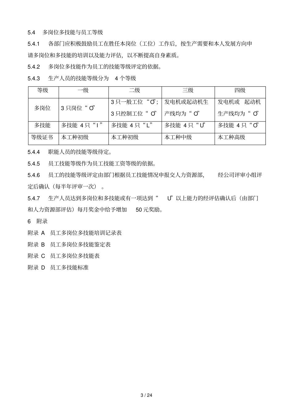 员工岗位多技能评价实施规定_第3页