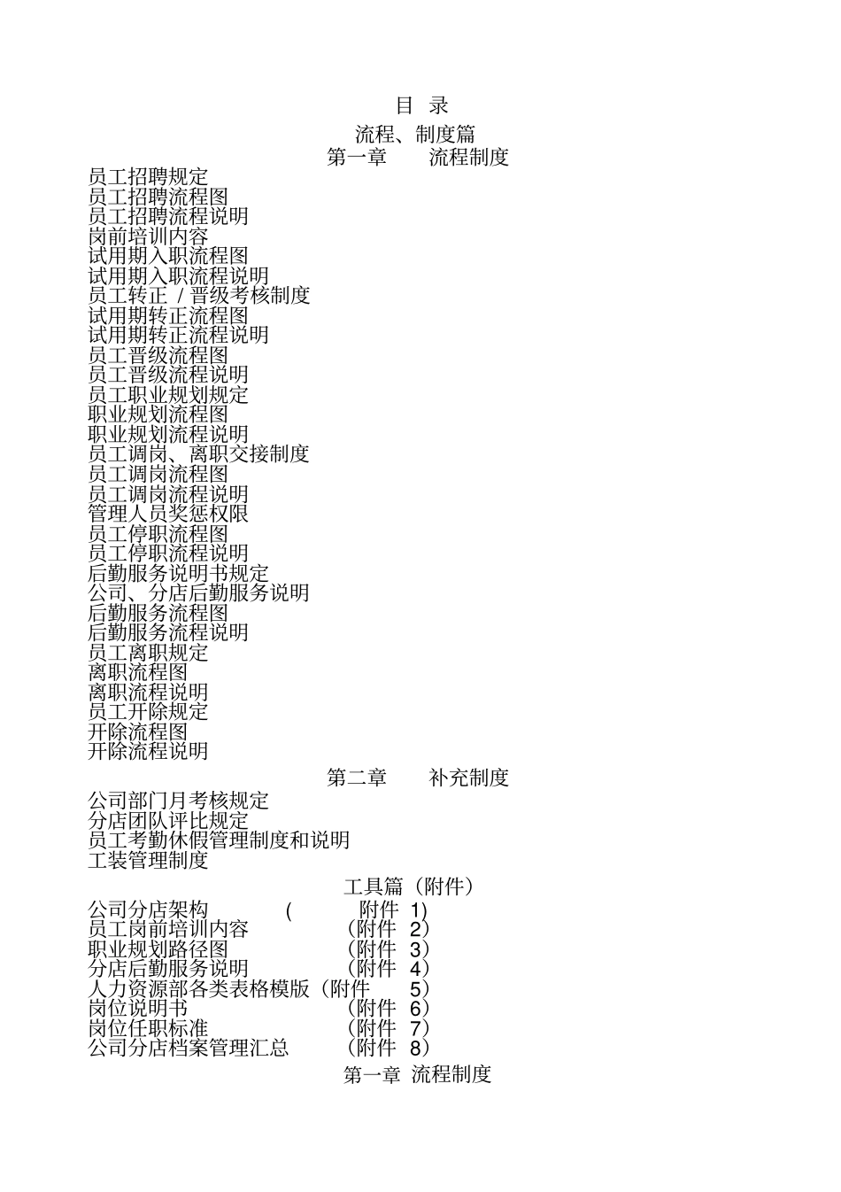 员工工作流程及管理制度_第1页