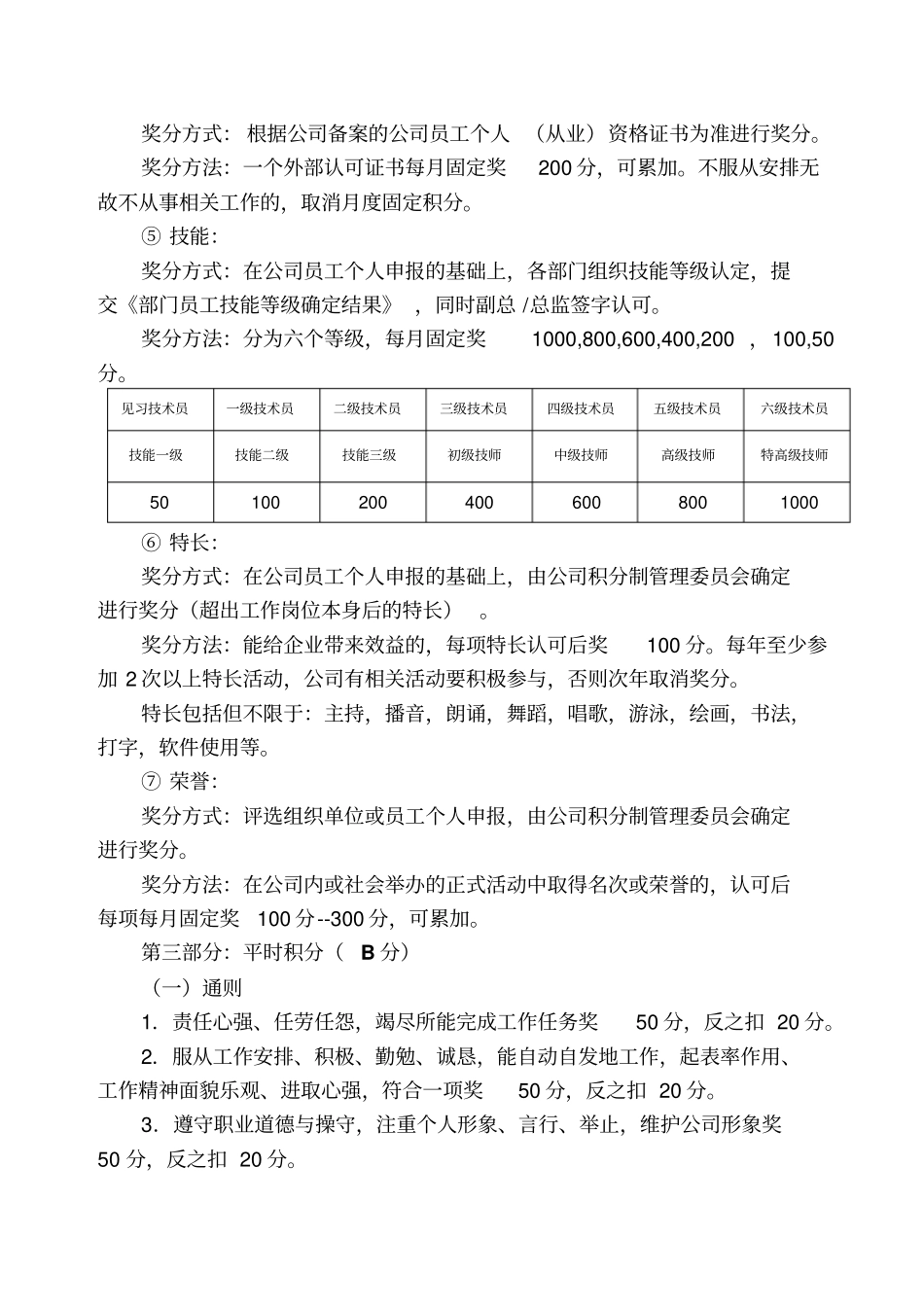 员工积分制管理系统实施研究细则试行_第2页