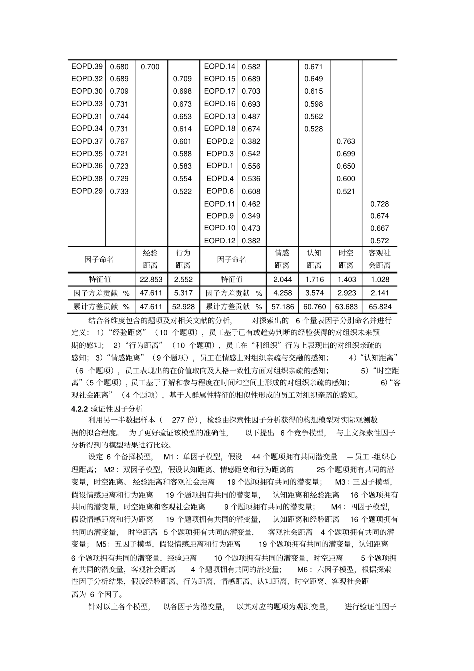 员工组织心理距离量表的结构分析_第2页