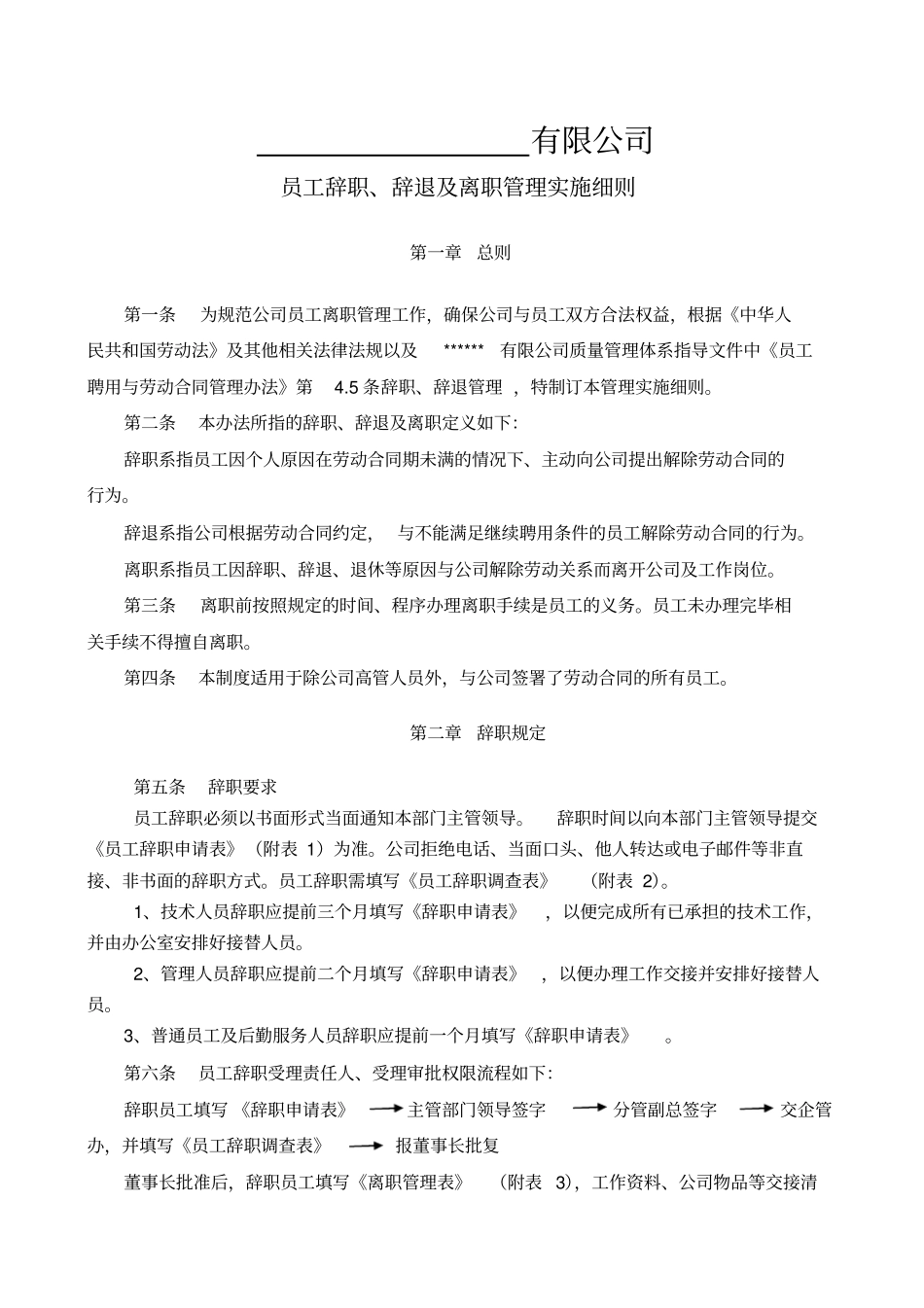 员工辞职、辞退及离职管理实施细则_第2页