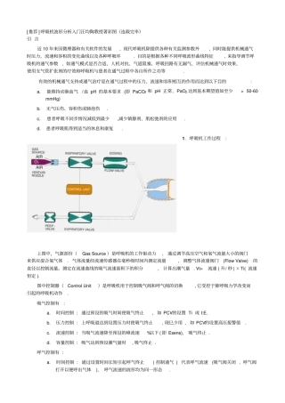 呼吸机波形解析分析