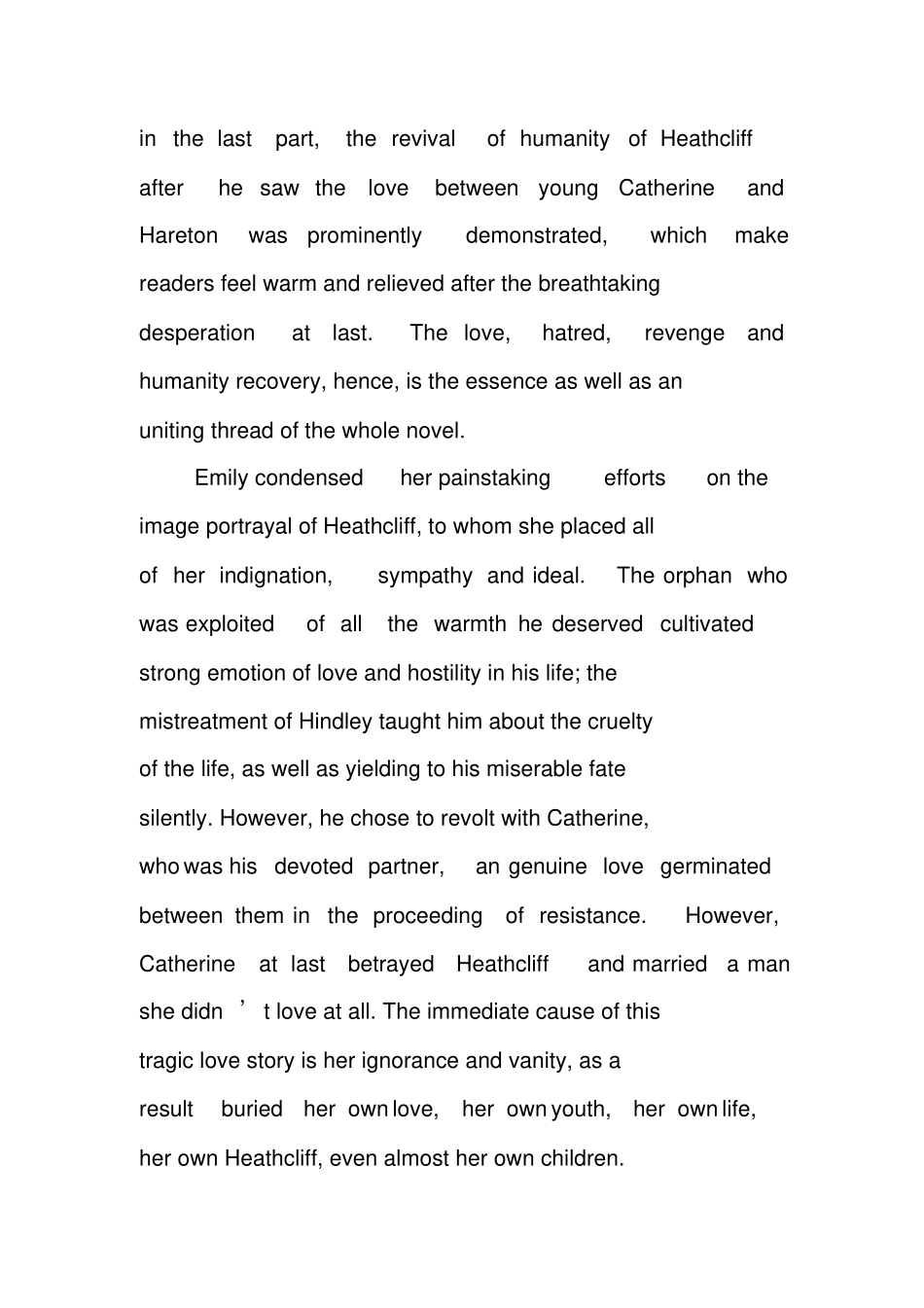 呼啸山庄英文读后感_第3页