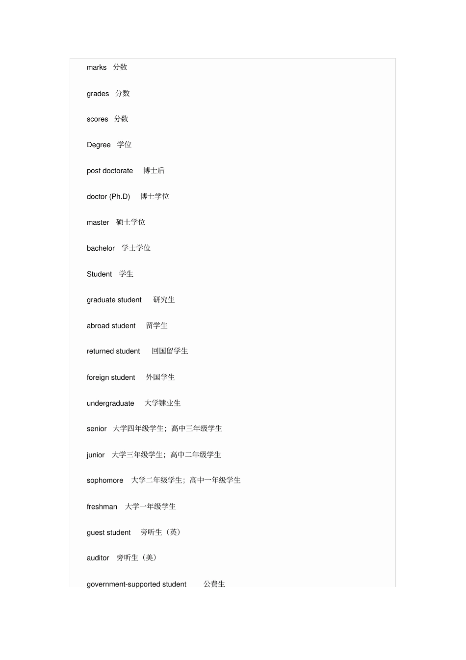 和教育有关的单词推荐文档_第2页