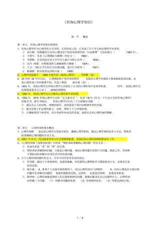 咨询心理学总结