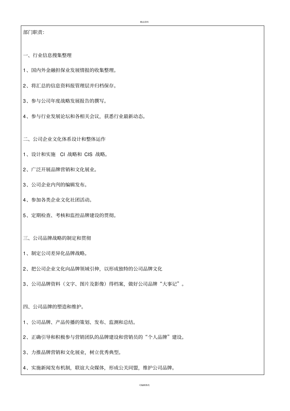 品牌部岗位说明书_第3页