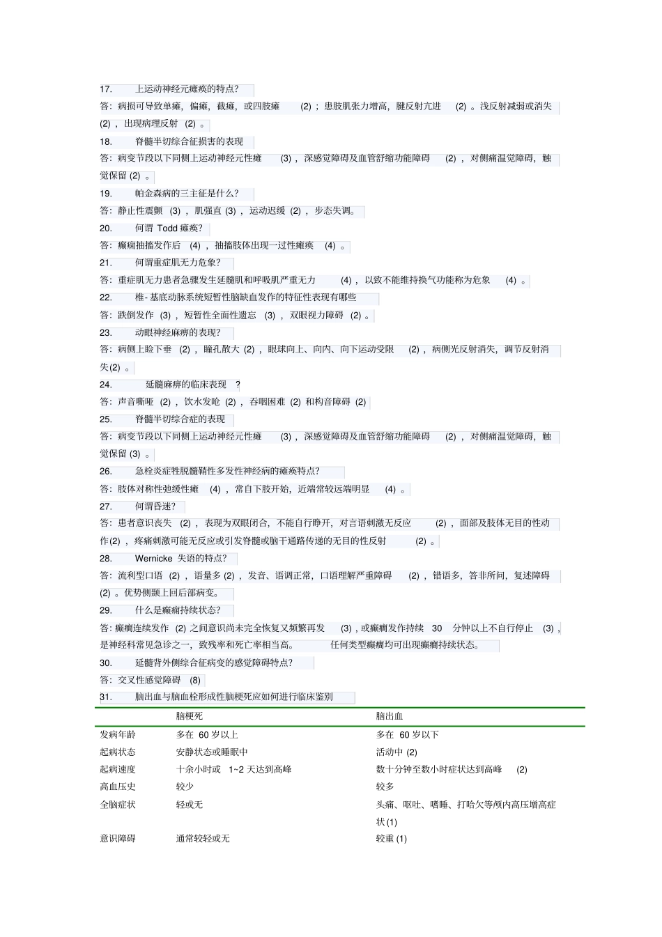 哈尔滨医科大学2001级五届制本科神经期末考试试题_第2页