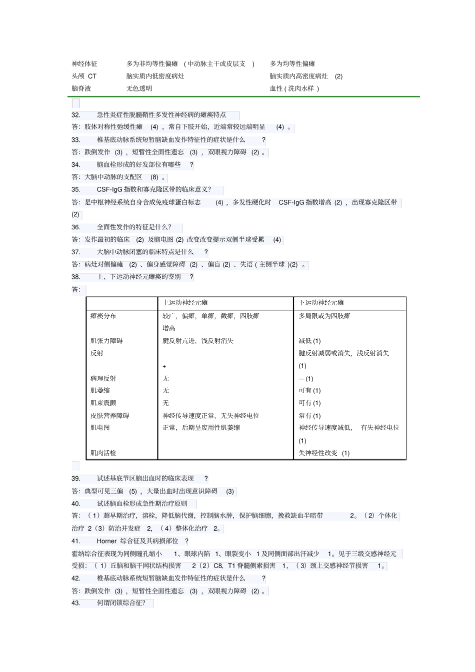 哈尔滨医科大学2001级五届制本科神经期末考试试题_第3页