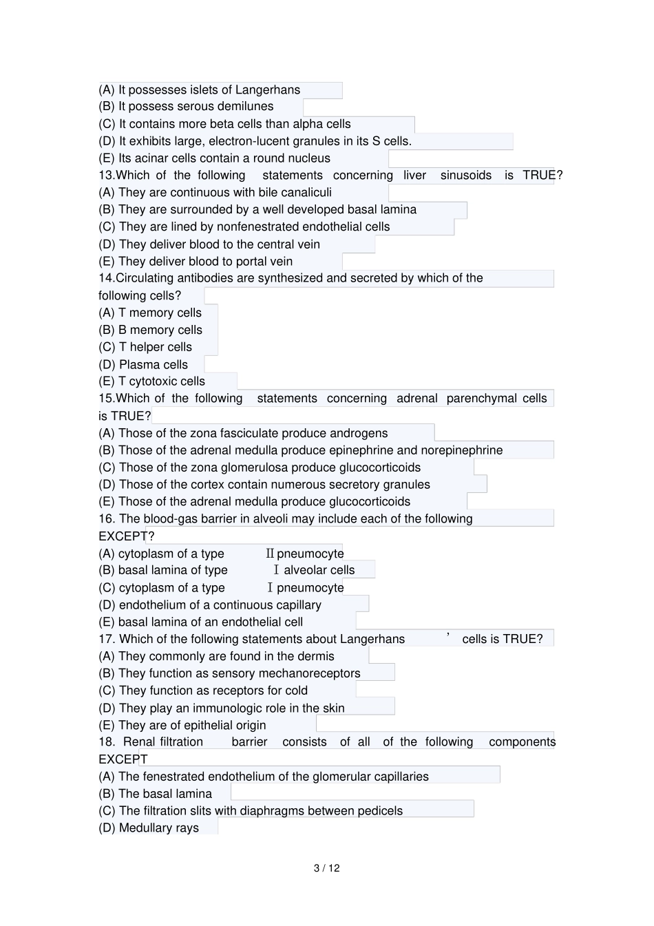 哈尔滨医科大学组织学与胚胎学期末考试试题_第3页