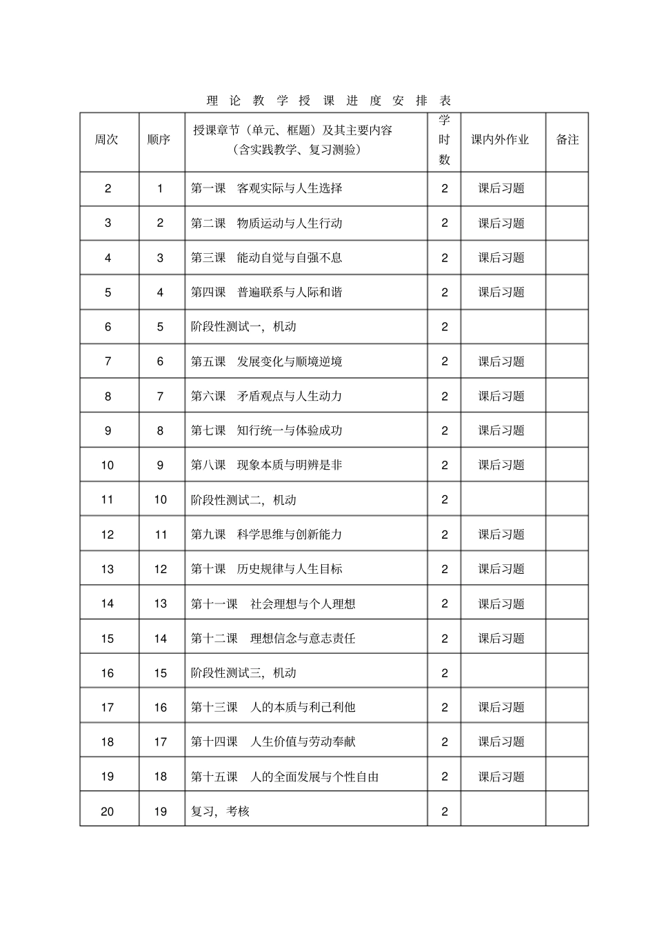 哲学与人生授课计划_第3页
