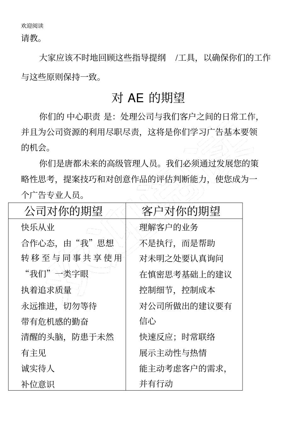 唐都广告公司客户服务上岗操作手册_第2页