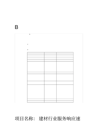 售后服务响应承诺表