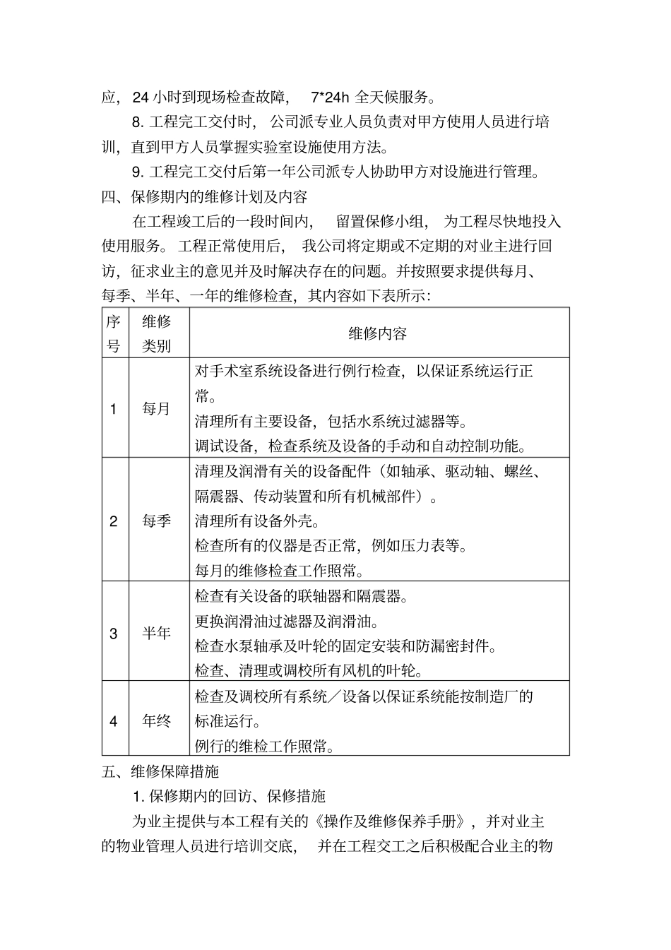 售后服务承诺与保证措施方案_第2页