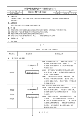 售后问题分析的流程文件