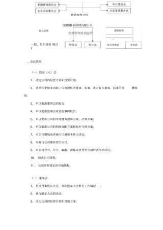 商业保理公司组织架构