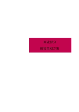 商业地产销售方案总结