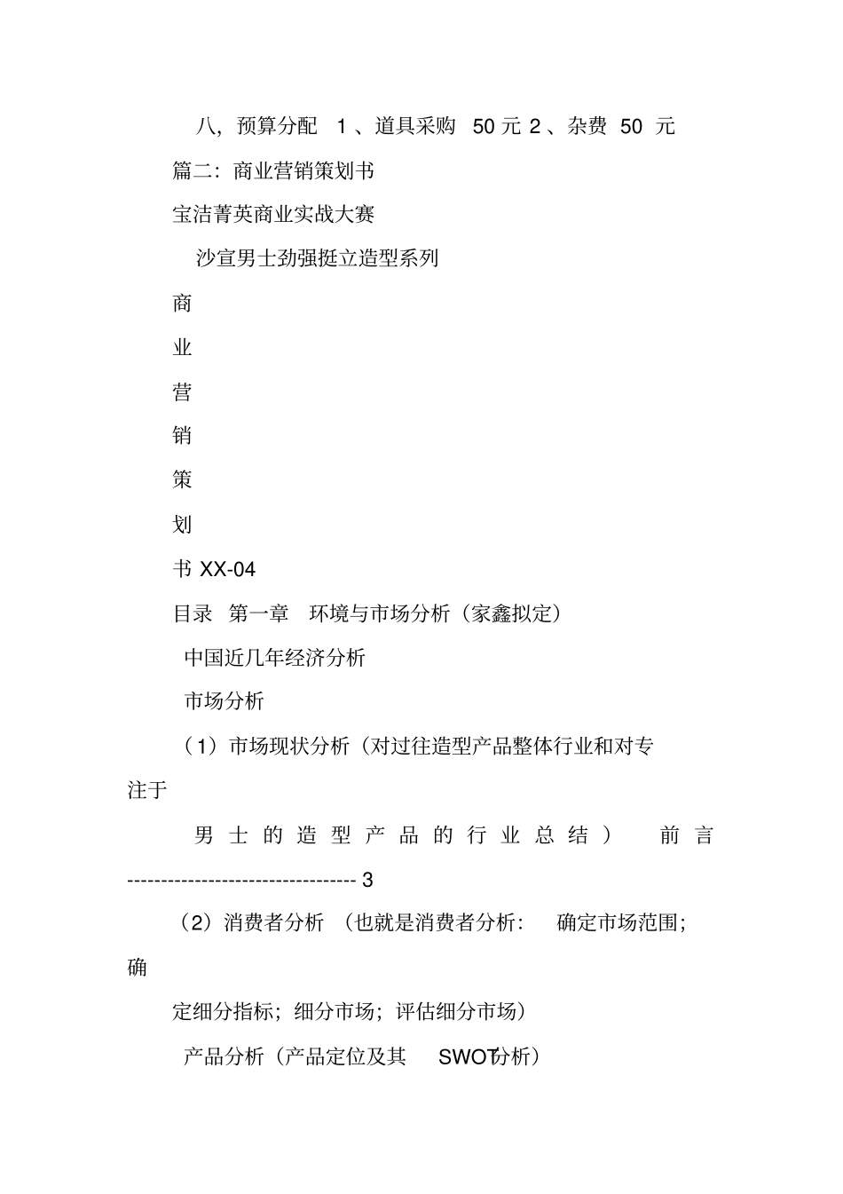 商业广告策划书_第3页