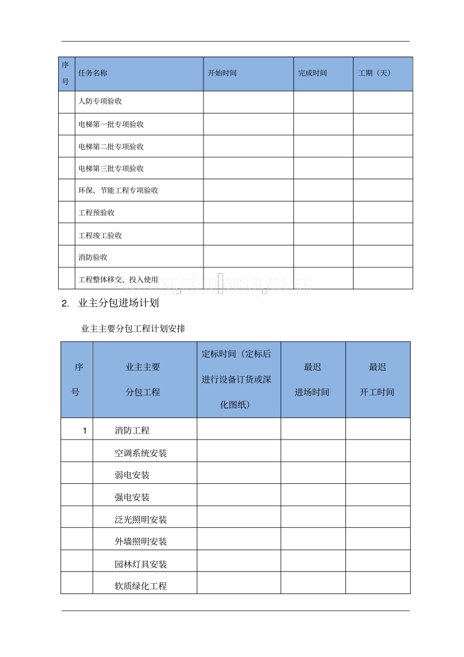 商业大厦施工进度计划及工期保证措施_secret_第2页