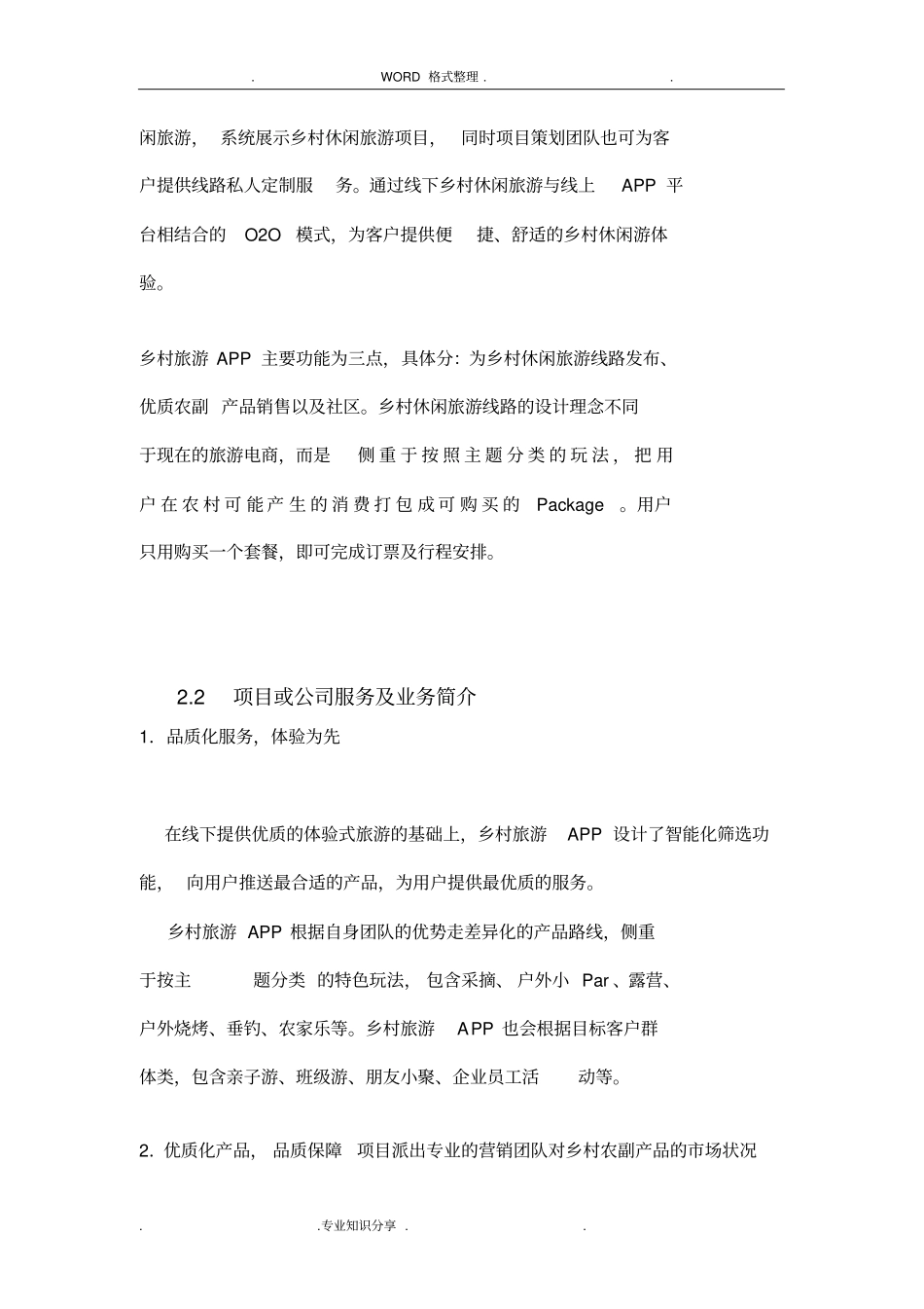 商业或项目实施计划书提纲_第2页
